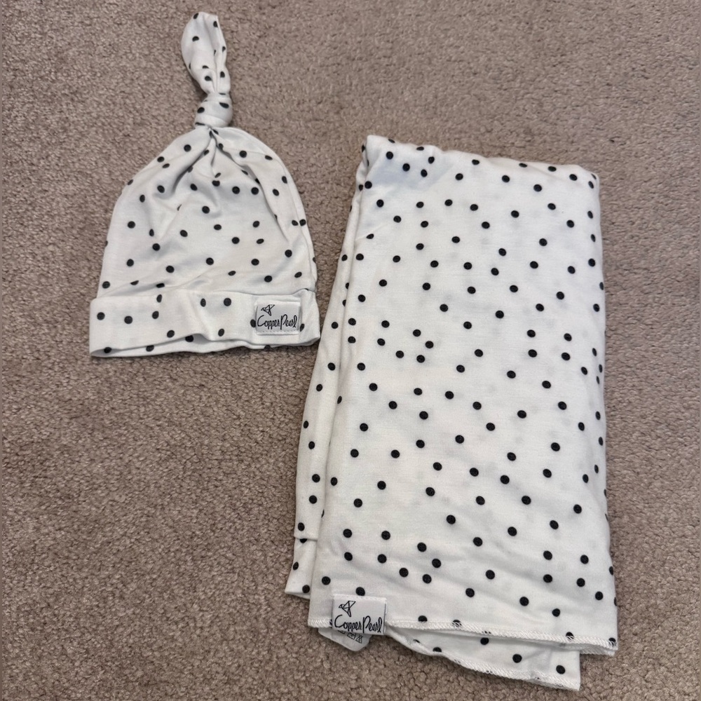Copper Pearl Polka Dot Matching Set